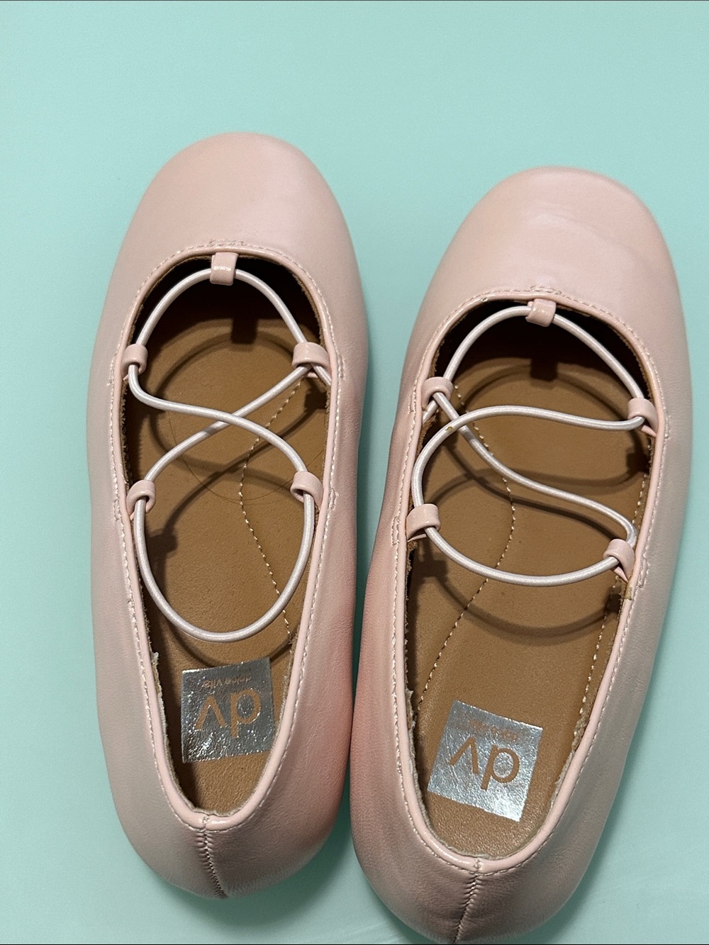 DV by Dolce Vita Blush Pink Ballet Flats with Crisscross Elastic